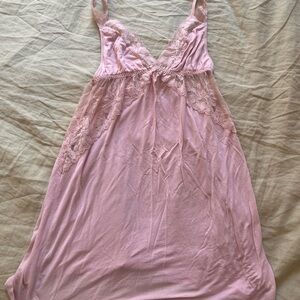 Elegant Pink Lace Nightgown